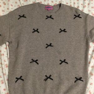 Edikted Satin Effect Bow Oversized Sweater